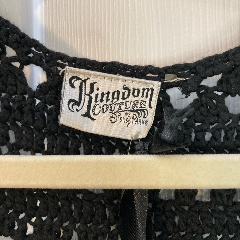 Rare Kingdom Couture by Disney Parks  Minnie Mouse Black Crochet Fringe Vest XXL - Picture 10 of 11